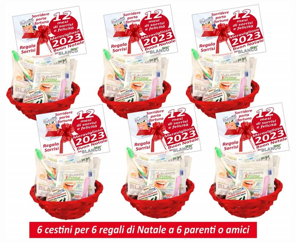Per i tuoi regali di Natale 6 cesti piccoli